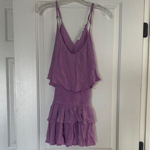 Mustard Seed Purple Ruffled Jumpsuit
